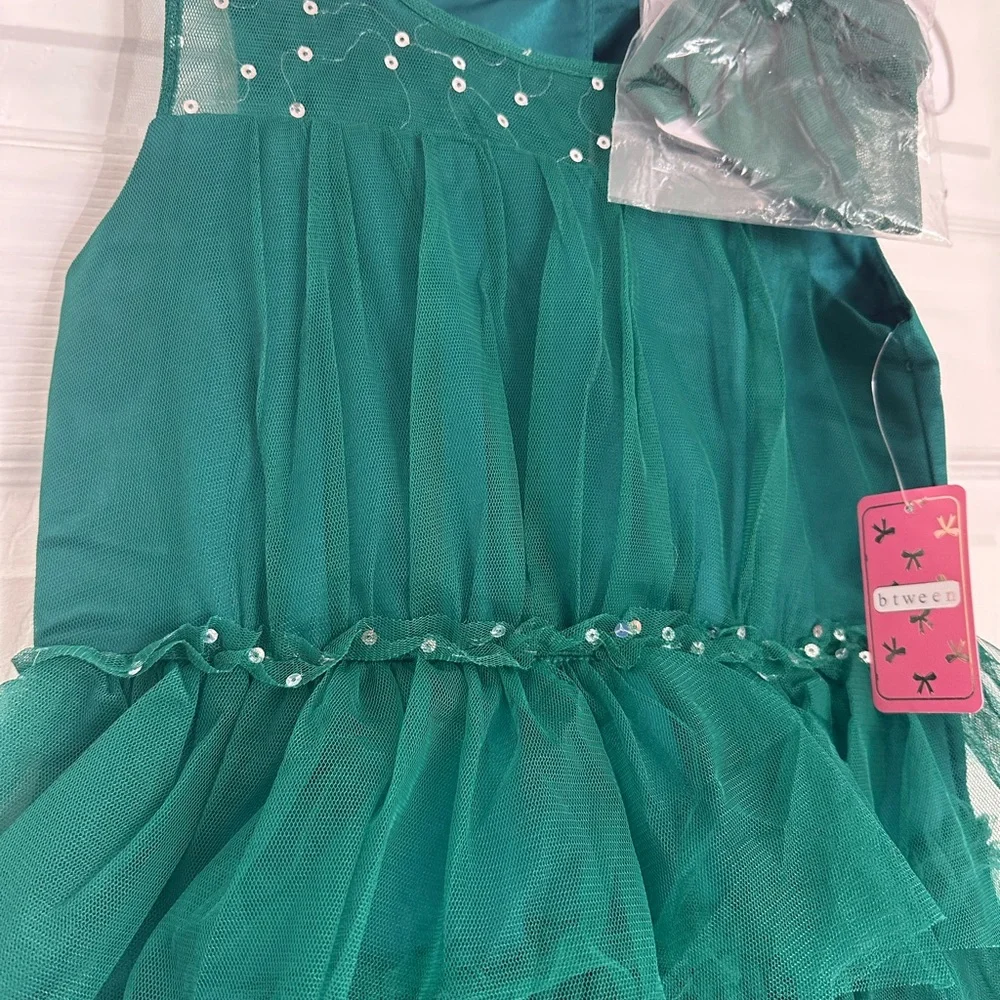 🆕Btween Girls Tulle Dress & Hair Clip Set